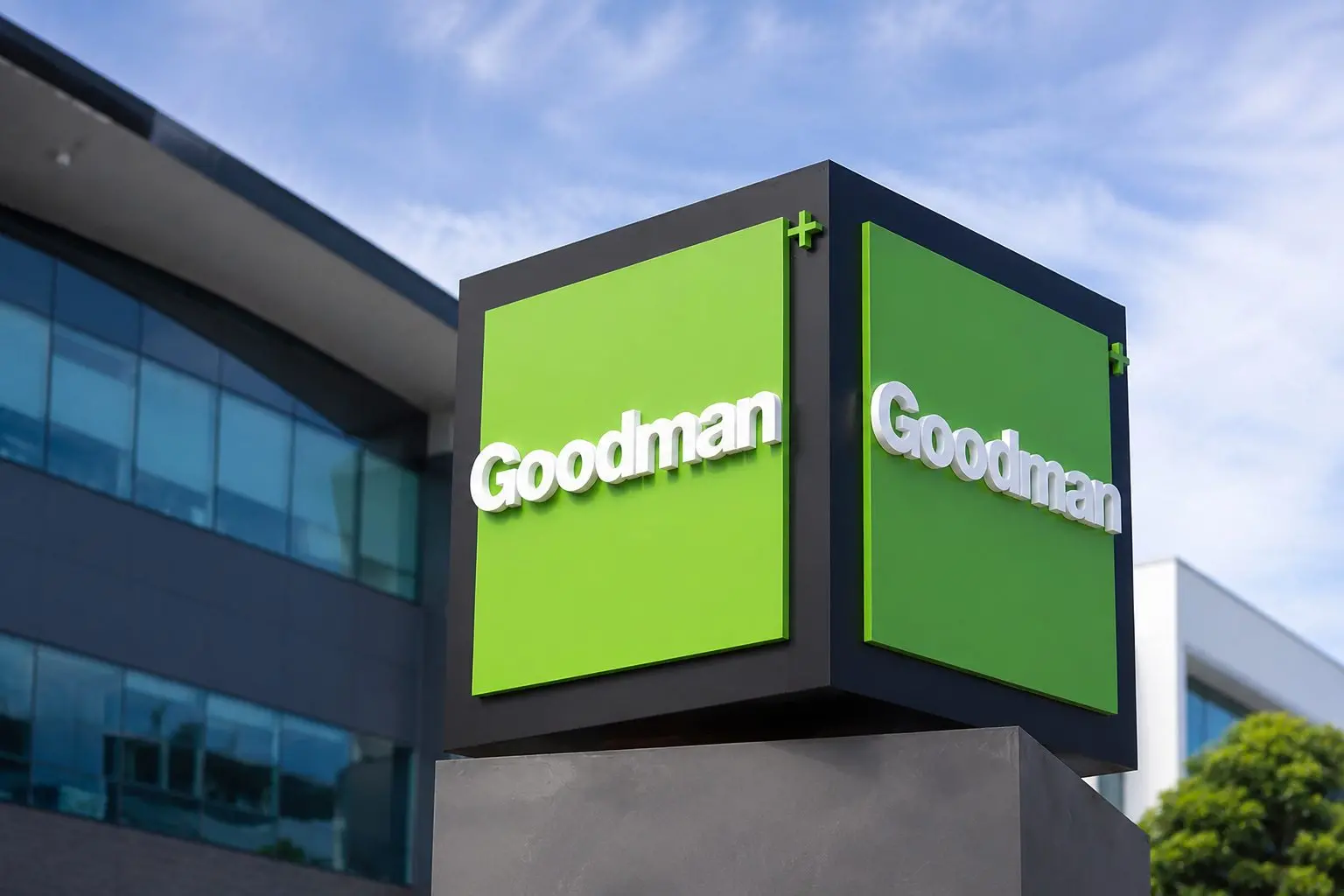 Goodman Group stock trades up after going ex-distribution, data-centre premium in view
