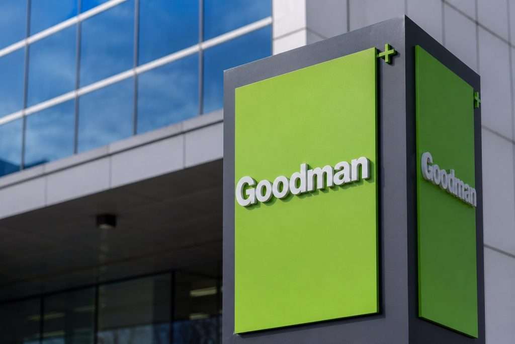 Goodman Group Drops as ASX Moves Lower; Investors Focus on Data-Centre Plans
